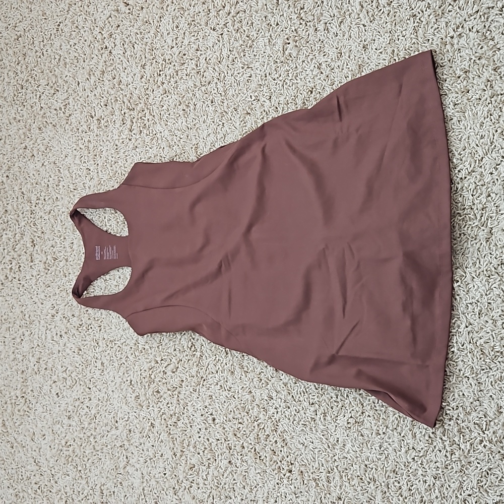 Girlfriend Collective Paloma Racerback Dress in Earth, Size XS